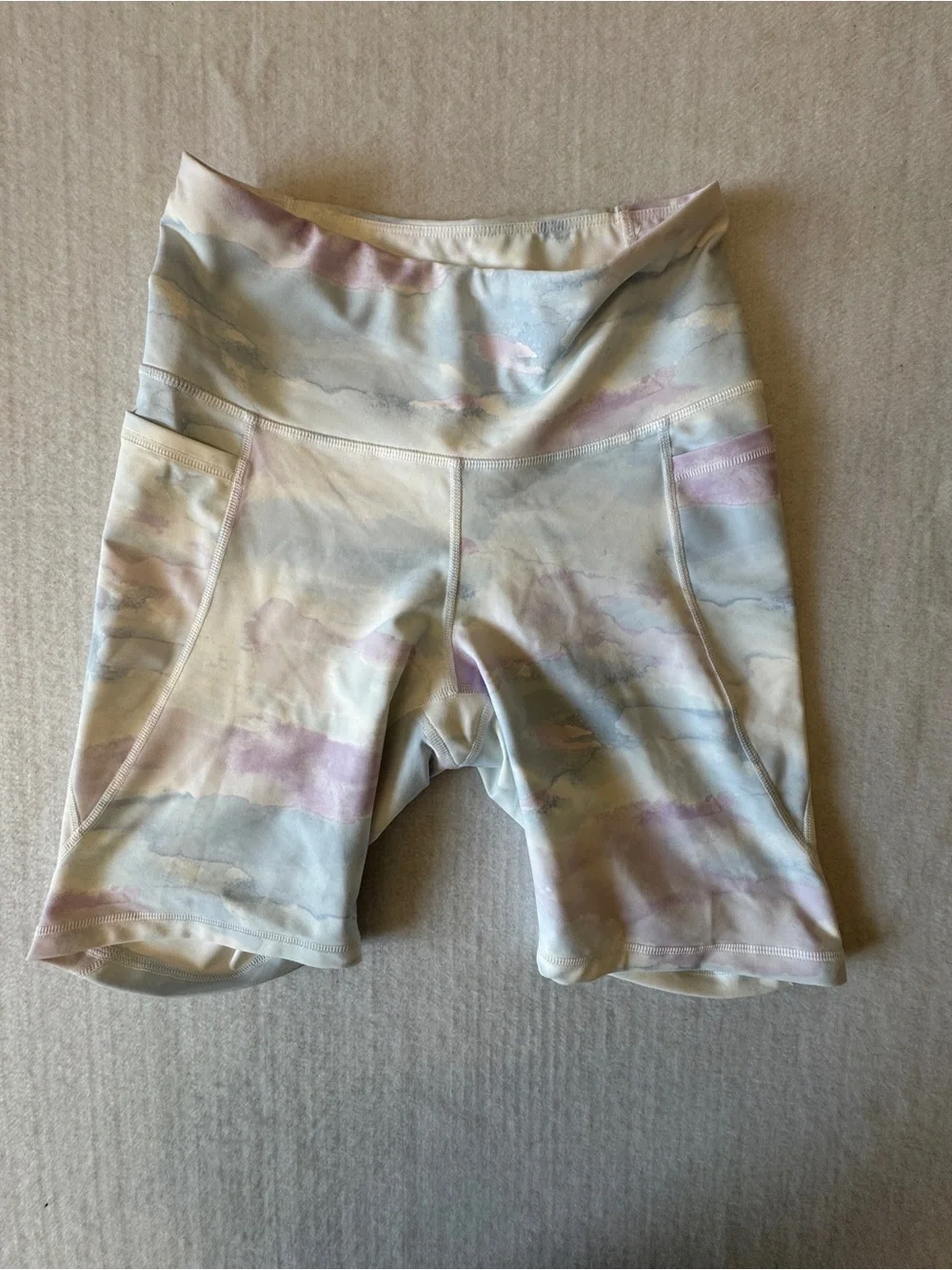 Old Navy Pastel Tie-Dye High-Rise Bike Shorts